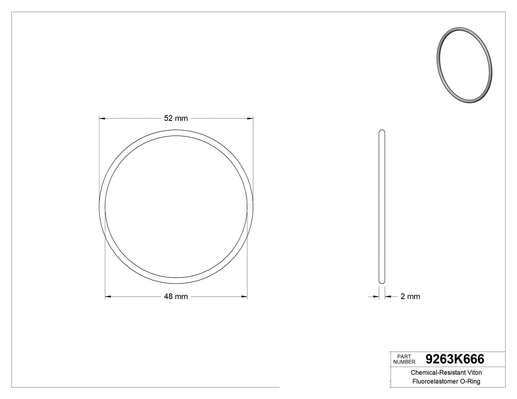 Technical drawing - 9263K666